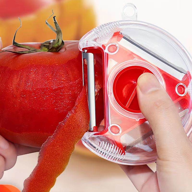 MultiCut 3in1 Magic Trio Peeler Set  Slicer Shredder Julienne Cutter For Fruits And Vegetables 4