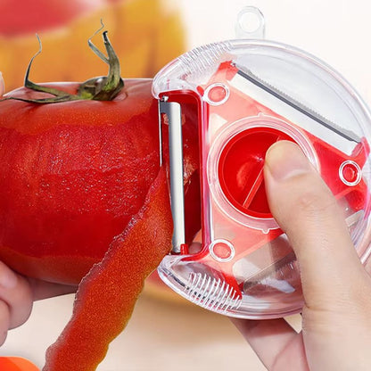 MultiCut 3in1 Magic Trio Peeler Set  Slicer Shredder Julienne Cutter For Fruits And Vegetables 4
