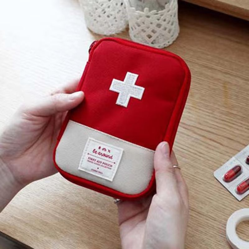 CompactGear Portable Mini Medicine Bag – Travel First Aid Kit Storage Pouch