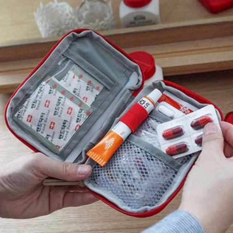 CompactGear Portable Mini Medicine Bag  Travel First Aid Kit Storage Pouch 2