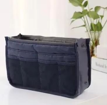 MaxStore MultiPocket Large Capacity Makeup Bag  Double Zipper Toiletries  Travel Cosmetic Organizer 6