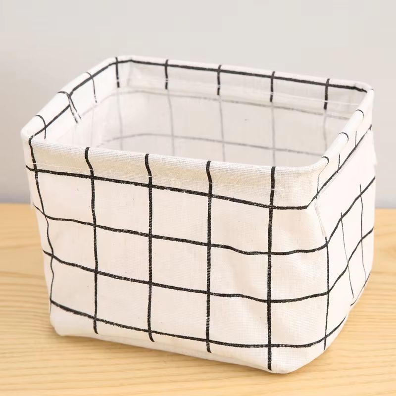 EcoStore Cotton  Hemp Storage Basket  HandHeld Printed Tabletop Organizer For Fabric  Clothing 9