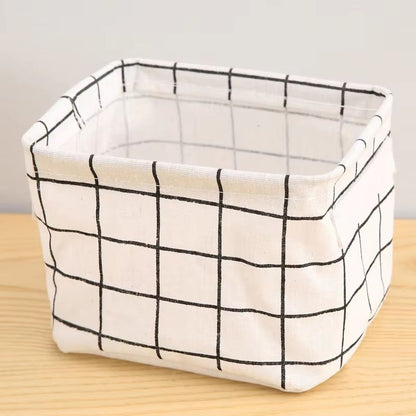 EcoStore Cotton  Hemp Storage Basket  HandHeld Printed Tabletop Organizer For Fabric  Clothing 9