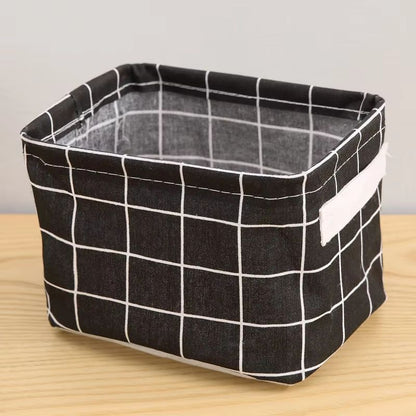 EcoStore Cotton  Hemp Storage Basket  HandHeld Printed Tabletop Organizer For Fabric  Clothing 6