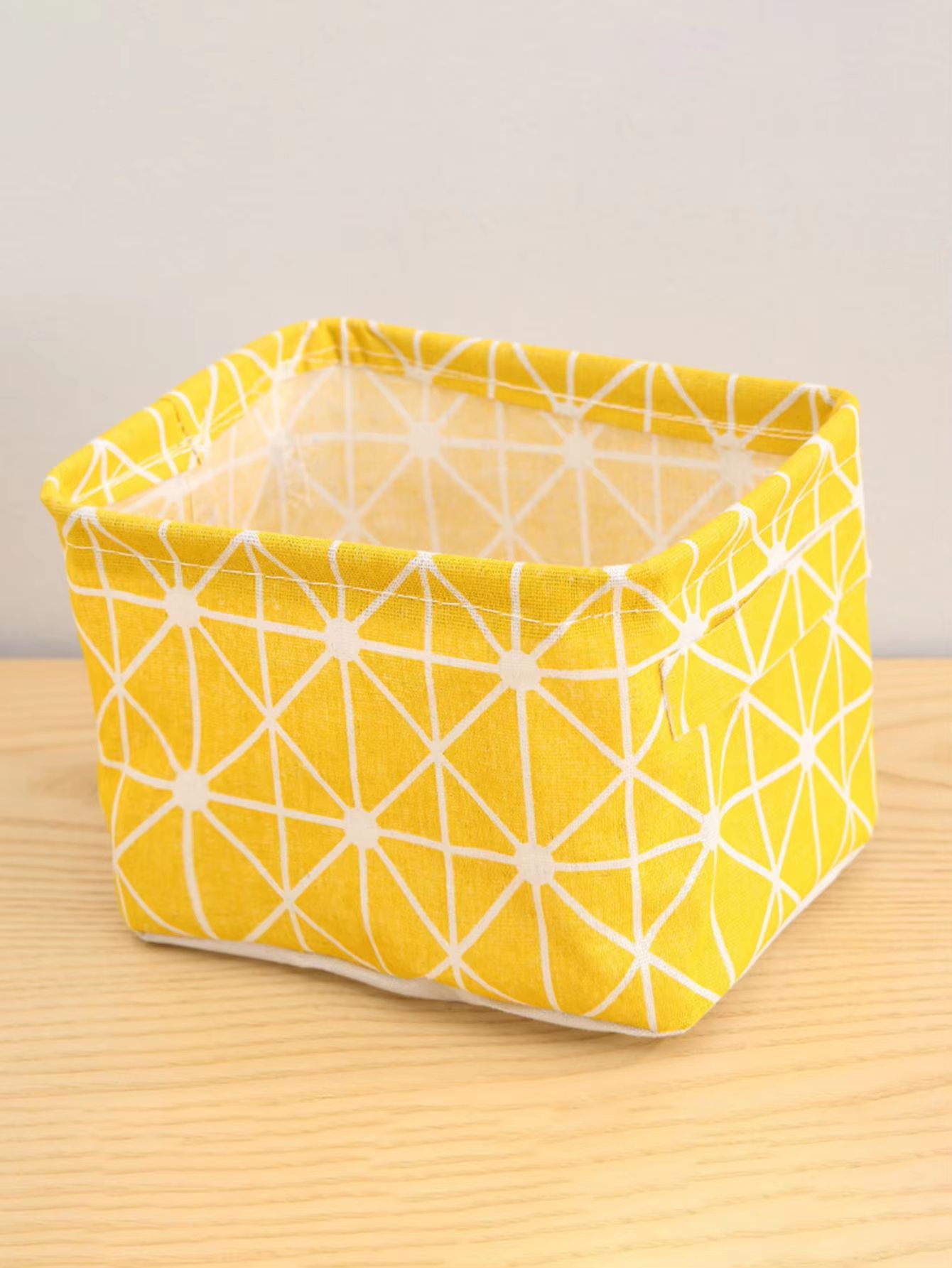 EcoStore Cotton  Hemp Storage Basket  HandHeld Printed Tabletop Organizer For Fabric  Clothing 8