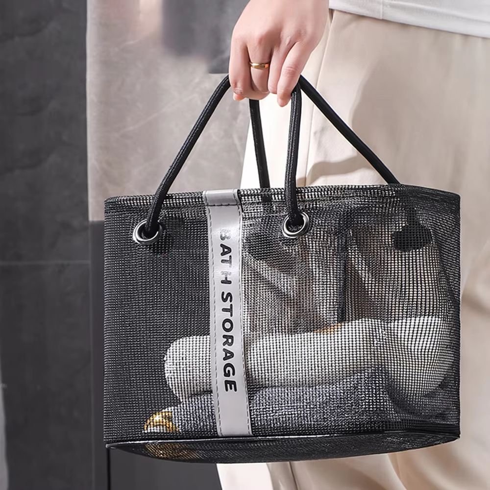Eco Mesh 2-in-1 Collapsible Drain Basket – Portable Travel Toiletry & Swim Organizer Bag