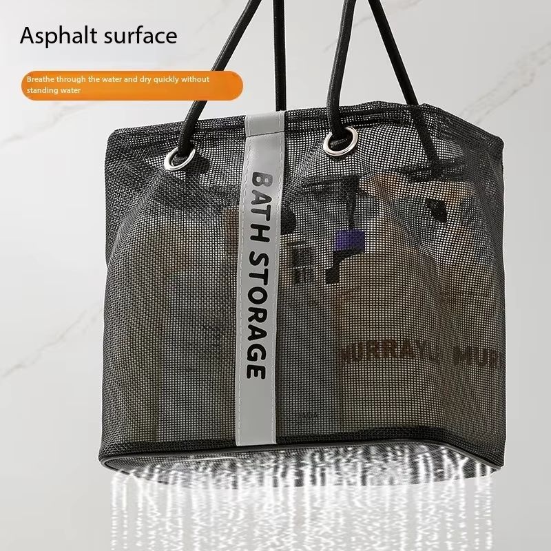 Eco Mesh 2in1 Collapsible Drain Basket  Portable Travel Toiletry  Swim Organizer Bag 2
