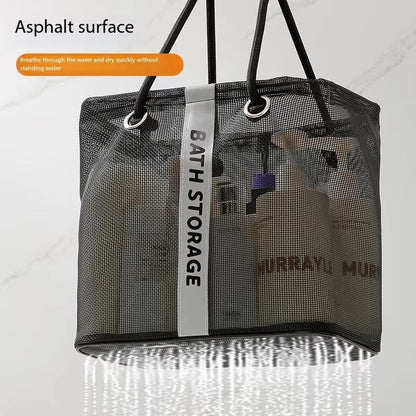 Eco Mesh 2in1 Collapsible Drain Basket  Portable Travel Toiletry  Swim Organizer Bag 2
