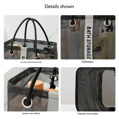 Eco Mesh 2in1 Collapsible Drain Basket  Portable Travel Toiletry  Swim Organizer Bag 5