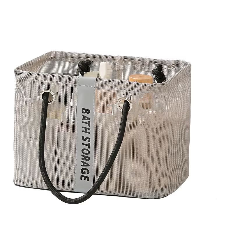 Eco Mesh 2in1 Collapsible Drain Basket  Portable Travel Toiletry  Swim Organizer Bag 7
