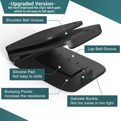 Car Seat Belt Adjuster Stopper Strap Clip Set 2 Pieces 1