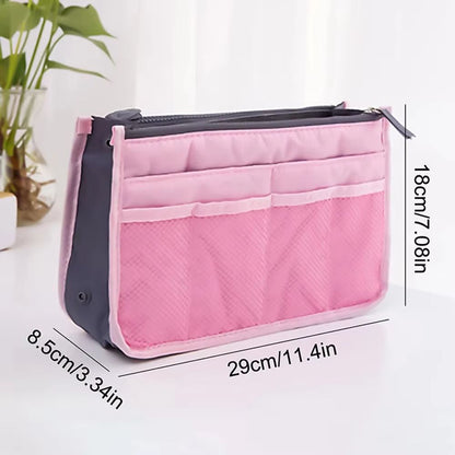 MaxStore Deluxe Travel Makeup Bag  Large Capacity MultiPocket Cosmetic  Toiletry Organizer 4
