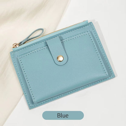 SlimStyle Minimalist Short Card Bag  UltraThin Mini PU Leather Wallet For Women 8