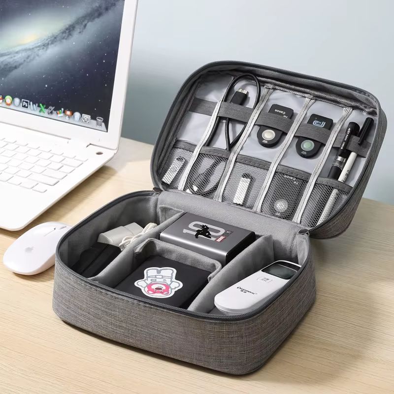CableGuard Waterproof Tech Organizer Bag – Portable Storage for Chargers, USB Cables & Travel Accessories