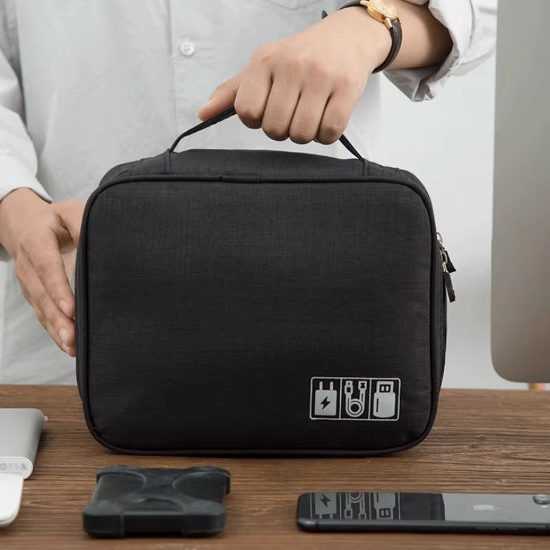 CableGuard Waterproof Tech Organizer Bag  Portable Storage For Chargers USB Cables  Travel Accessor 1