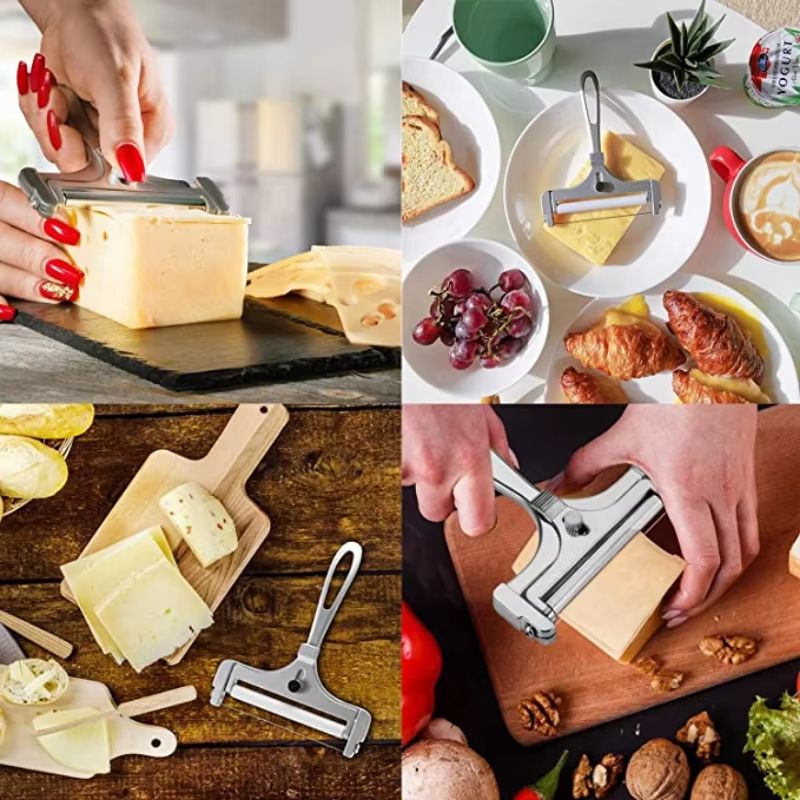 AlumiSlice Adjustable Wire Cheese Slicer  Aluminum Alloy Cutter For Soft  SemiHard Cheeses 5