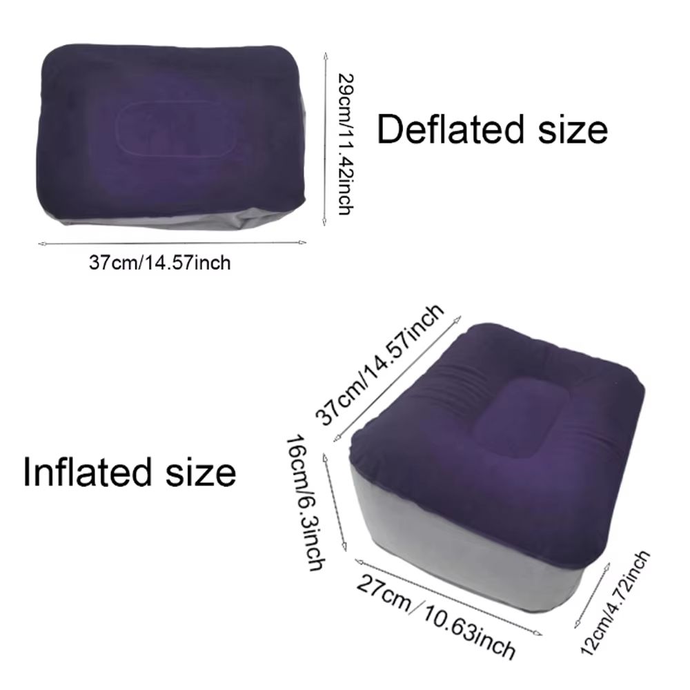 TravelLift Inflatable Footrest Pillow  Portable PVC Air Cushion Leg Rest For Travel Office  Home 1