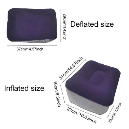 TravelLift Inflatable Footrest Pillow  Portable PVC Air Cushion Leg Rest For Travel Office  Home 1