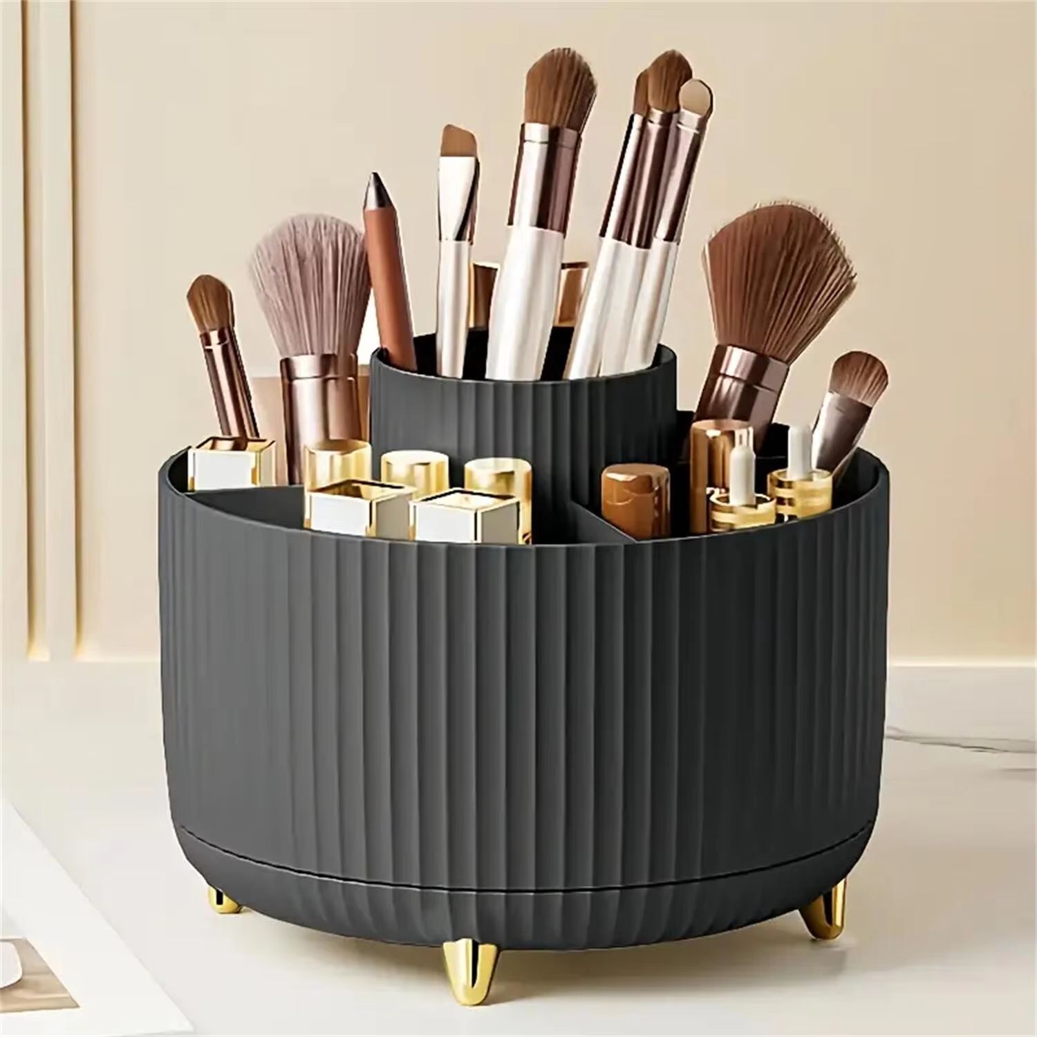 Rotaro360 Makeup Organizer  1 PC Plastic Cosmetic Storage With 5 Compartments  360 Rotation 7