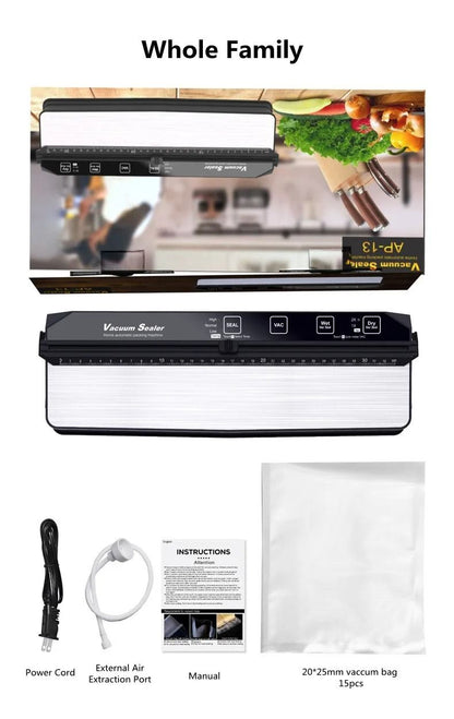 Electric Food Vacuum Sealer Machine With Double Pump And Storage Bags 5