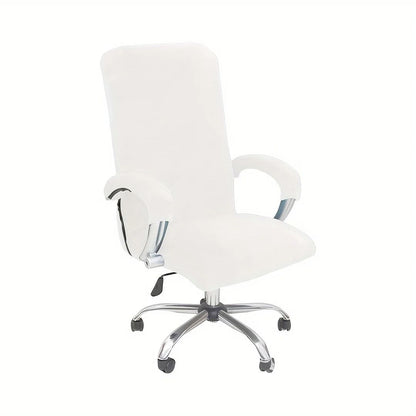 Velvet Stretch Office Chair Cover Set With Armrest Covers 7