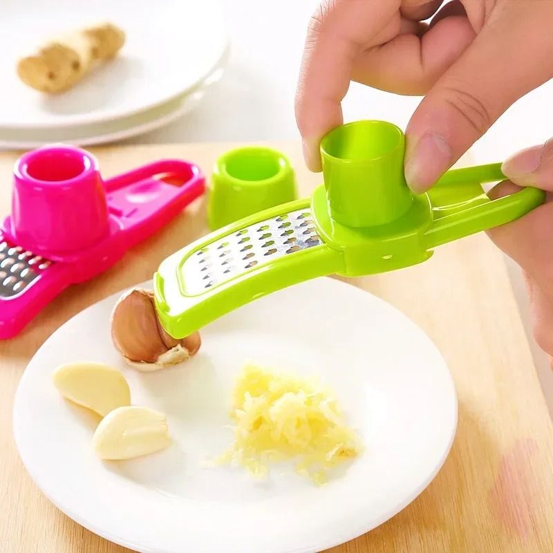 Household Garlic And Ginger Press With Grater And Slicer 2