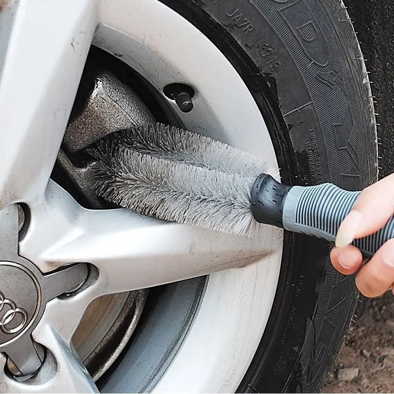 Car Wheel Cleaning Brush for Tire and Rim Detailing