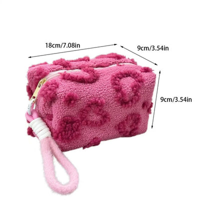 Plush Travel Makeup Bag With Handle 5