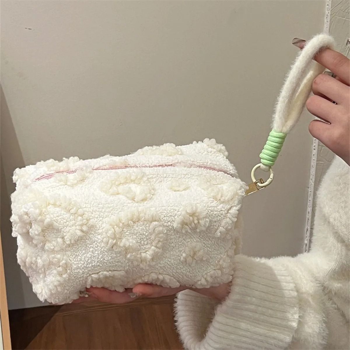 Plush Travel Makeup Bag With Handle 7