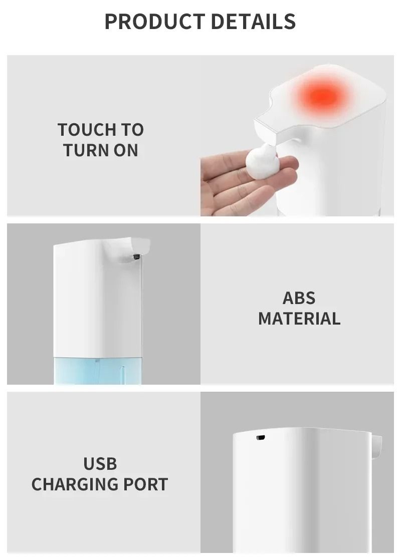 Automatic Infrared Sensor Soap Dispenser USB Rechargeable For Kitchen And Bathroom 1