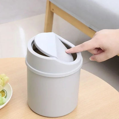 Mini Desktop Trash Can With Lid 2