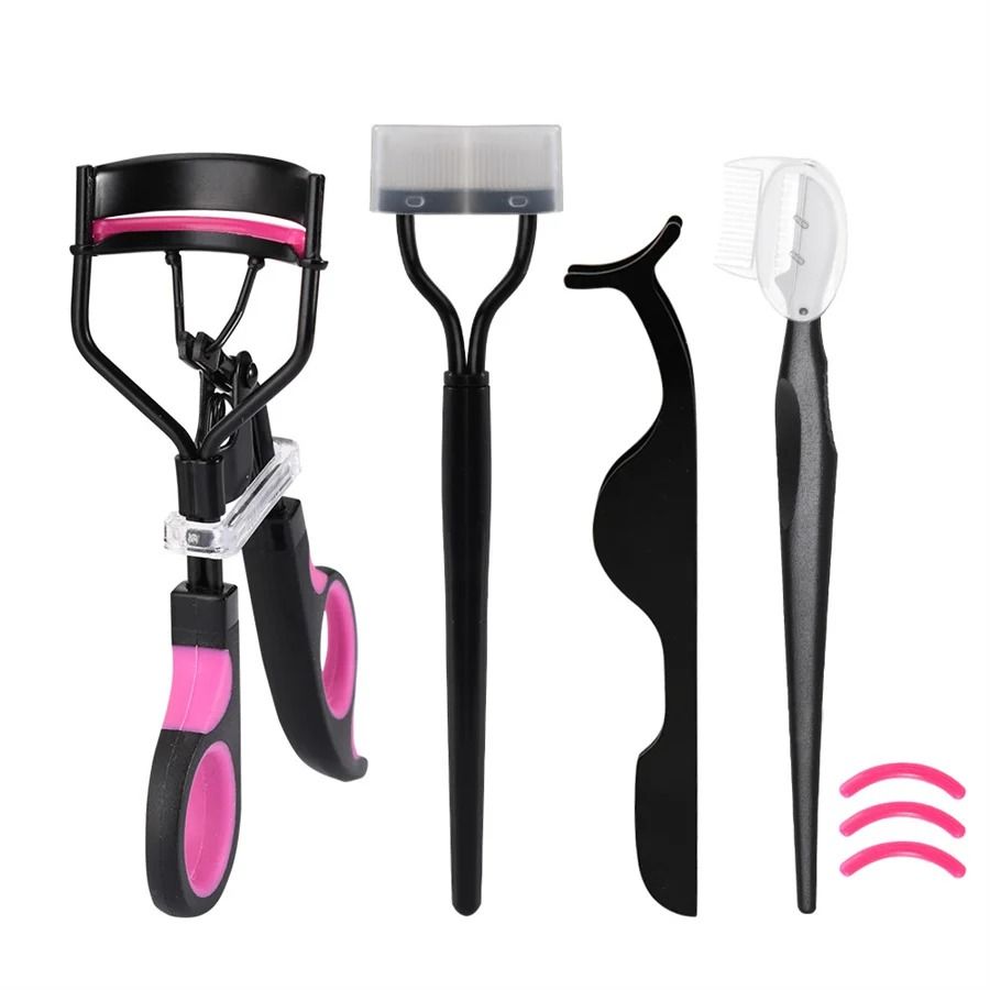 Dual Color Handle Eyelash Curler And Eyebrow Trimmer Set 6