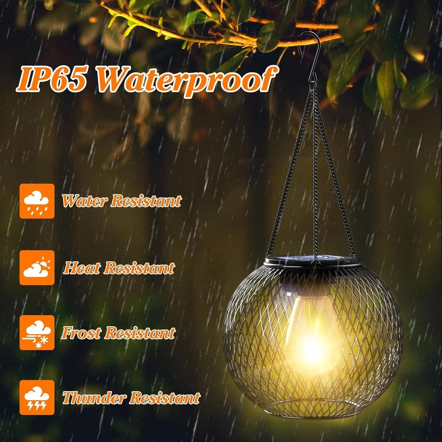 Solar Hanging Lantern Lights For Outdoor Garden 2