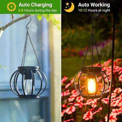 Solar Hanging Lantern Lights For Outdoor Garden 4