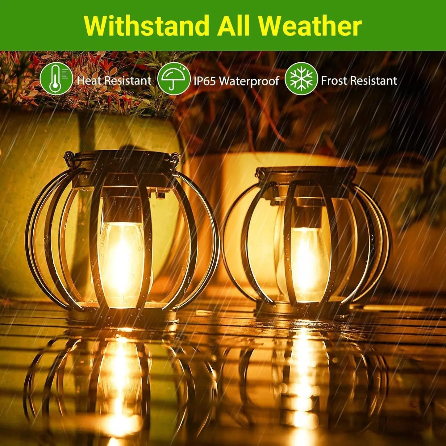 Solar Hanging Lantern Lights For Outdoor Garden 5