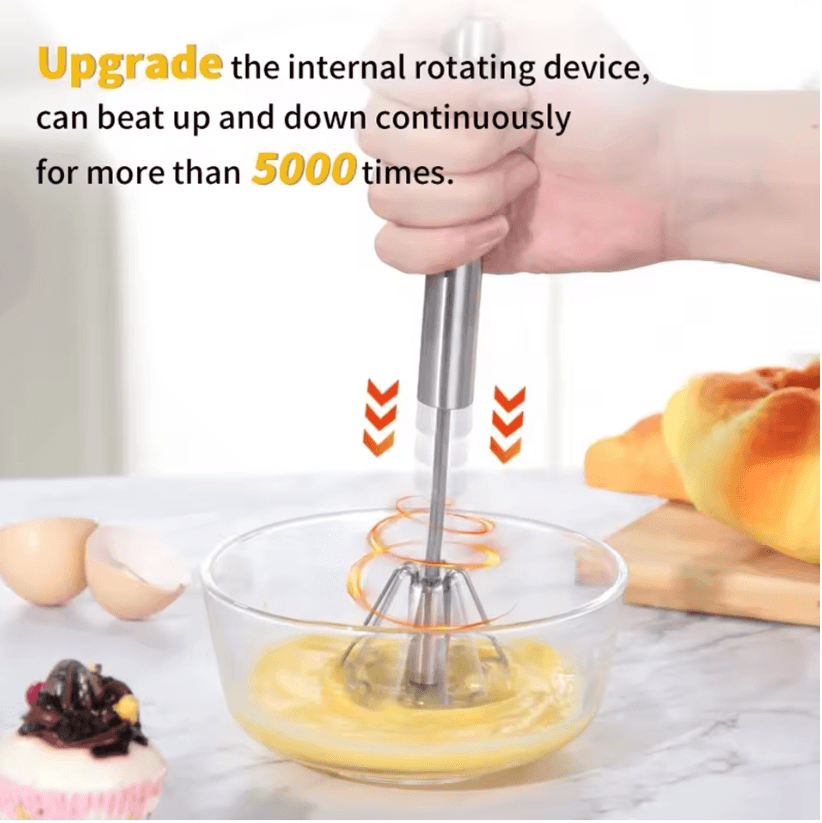 SwiftWhisk Stainless Steel Semi Automatic Hand Mixer 1