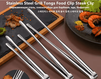 GrillMaster Stainless Steel BBQ and Kitchen Tongs