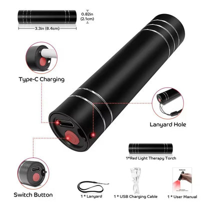Mini Therapy Pen LED Red Light Phototherapy Handheld Near Infrared Lamp 4