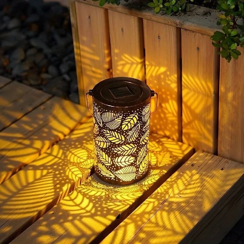 Iron Solar Lantern Outdoor Decorative Garden Light 9