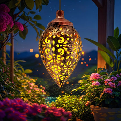 Iron Solar Lantern Outdoor Decorative Garden Light 11