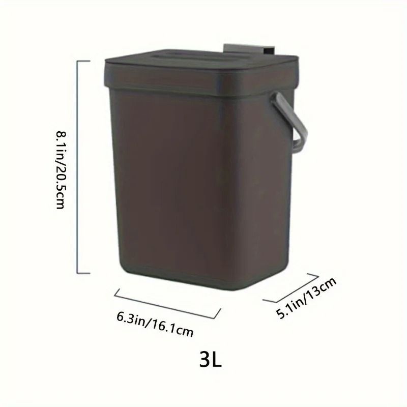SpaceSaving QuietClose Trash Can 12