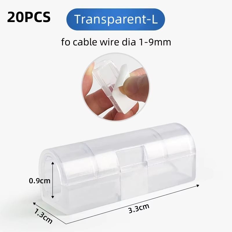 HandyClasp SelfAdhesive Cable Organizer Clips  SnapLock Wire Holder For Clean Desk  Wall Cord Manag 10