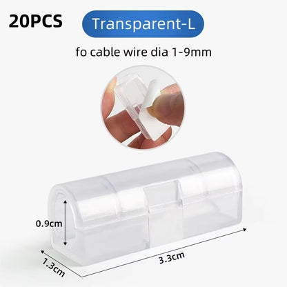HandyClasp SelfAdhesive Cable Organizer Clips  SnapLock Wire Holder For Clean Desk  Wall Cord Manag 10