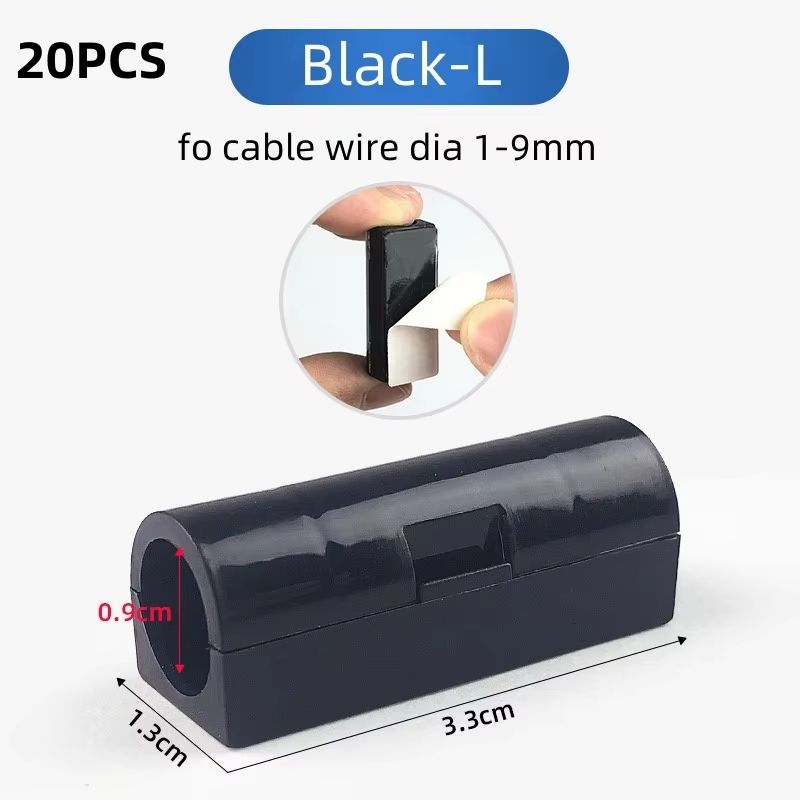 HandyClasp SelfAdhesive Cable Organizer Clips  SnapLock Wire Holder For Clean Desk  Wall Cord Manag 11