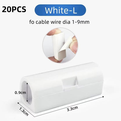 HandyClasp SelfAdhesive Cable Organizer Clips  SnapLock Wire Holder For Clean Desk  Wall Cord Manag 6