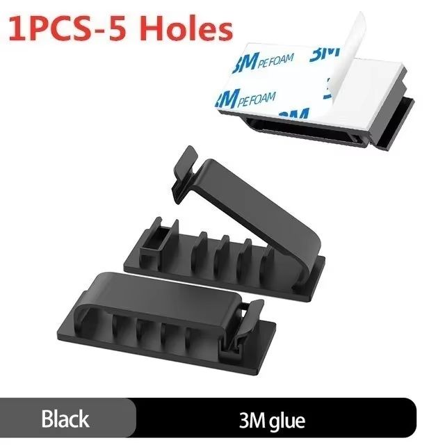 HandyGrip SelfAdhesive Cable Organizer Clips  Wire Tie  Clamp For Car Home  Office Cord Management 9