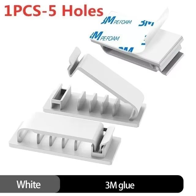 HandyGrip SelfAdhesive Cable Organizer Clips  Wire Tie  Clamp For Car Home  Office Cord Management 12