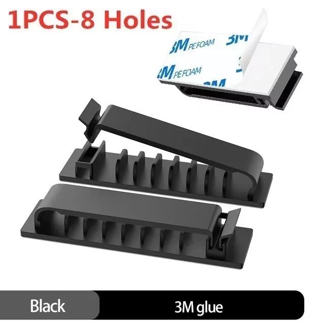 HandyGrip SelfAdhesive Cable Organizer Clips  Wire Tie  Clamp For Car Home  Office Cord Management 14