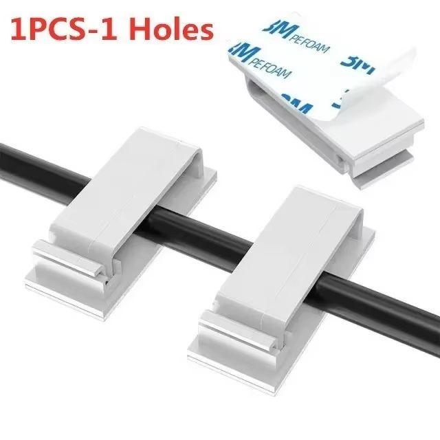 HandyGrip SelfAdhesive Cable Organizer Clips  Wire Tie  Clamp For Car Home  Office Cord Management 8