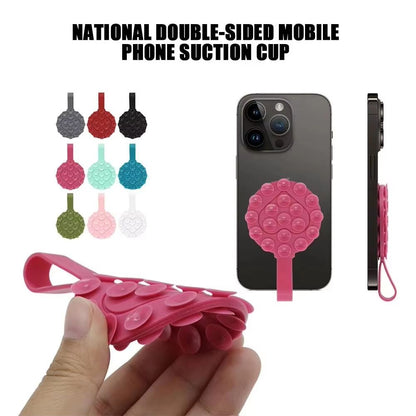 SuctionGrip Silicone DoubleSided Suction Cup Mobile Phone Stand  Portable AntiSlip Holder For Car D 1